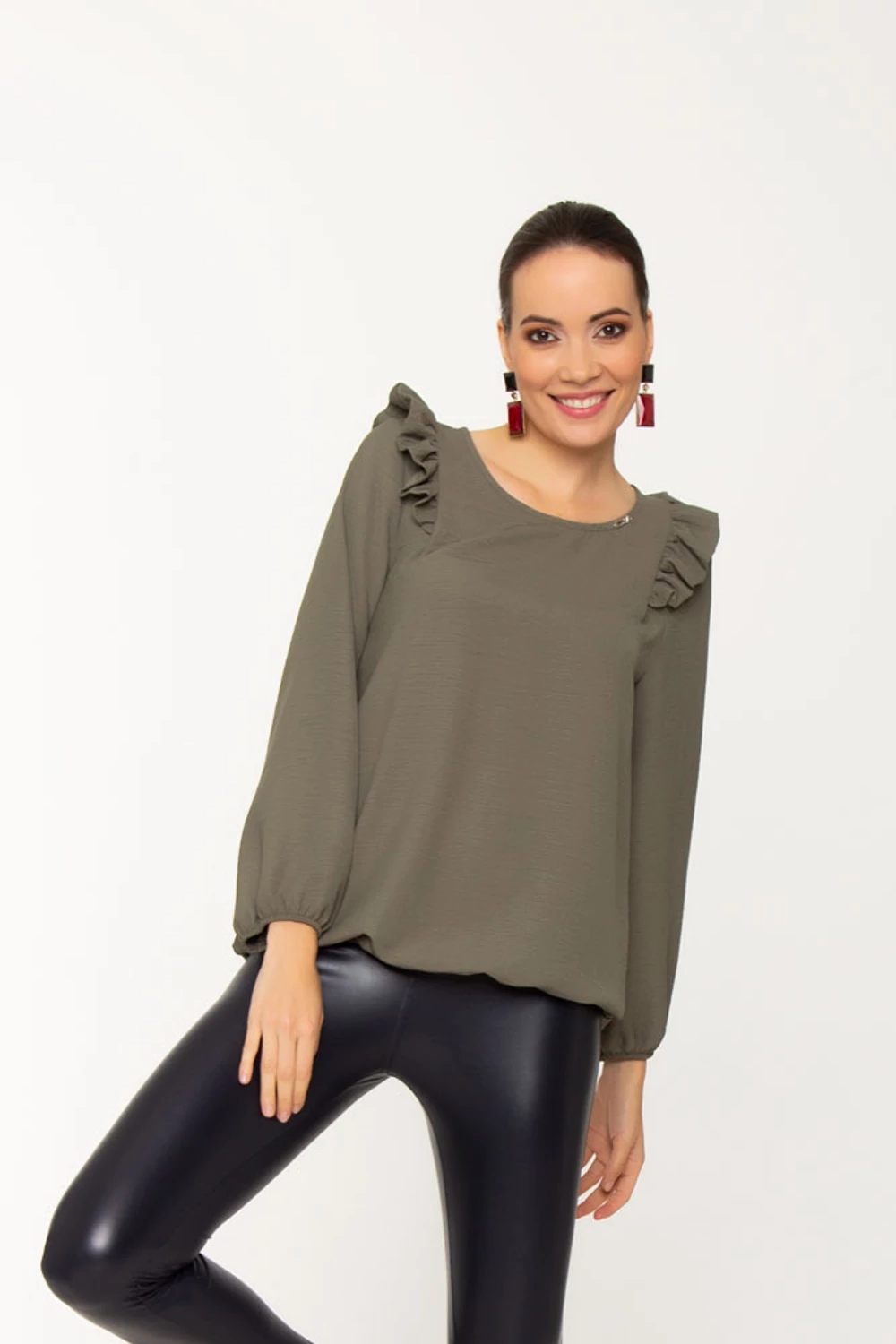 Tiffany blúz - khaki