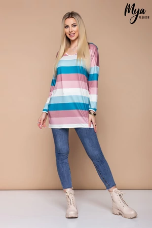 Andrea tunika - kék csíkos