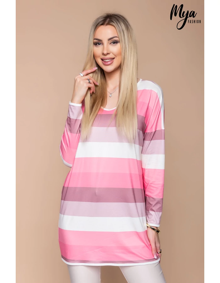 Andrea tunika - rózsaszín csíkos