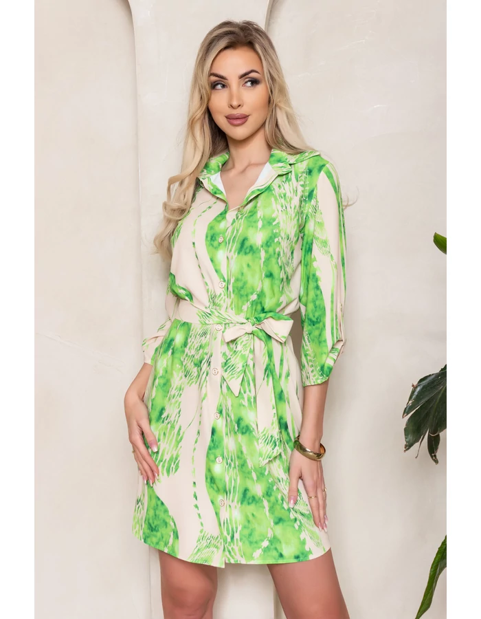 Vivi ingruha - bézs/zöld mintás