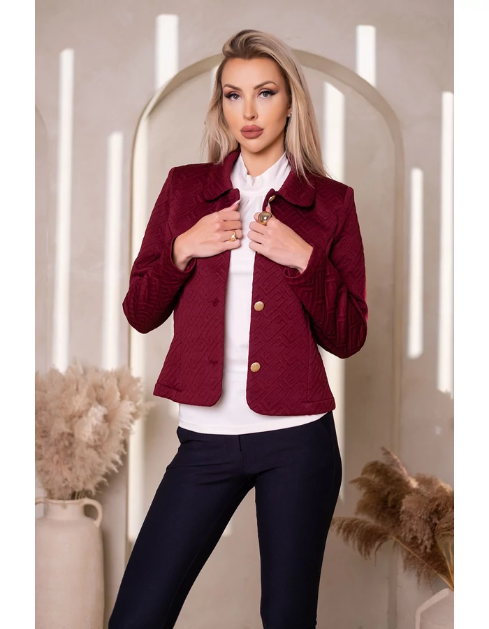 Lady kabátka - borvörös
