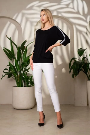 Lujza szalagos felső - fekete Lujza szalagos felső - fekete