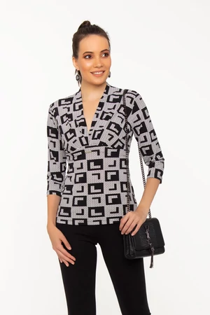 Szonja póló - fekete/fehér