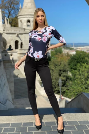 Pamela póló - virág mintás Pamela póló - virág mintás