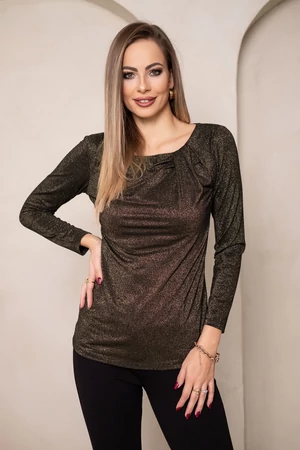 Vanessza póló - csillámló olajzöld Vanessza póló - csillámló olajzöld