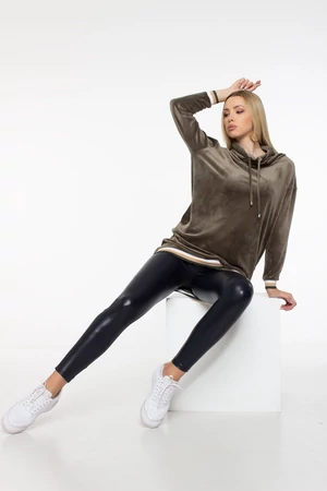 Virág kapucnis pulóver - Khaki Virág kapucnis pulóver - Khaki