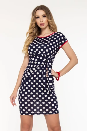 Tessza ruha - kék alapon fehér pöttyös