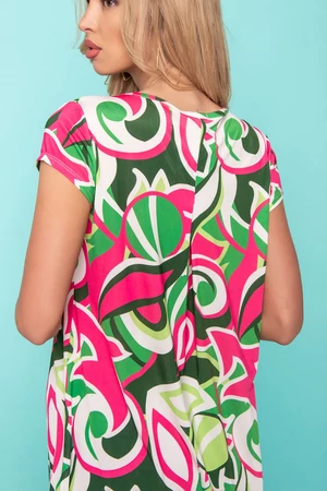 Coco tunika - rózsaszín/zöld/fehér Coco tunika - rózsaszín/zöld/fehér