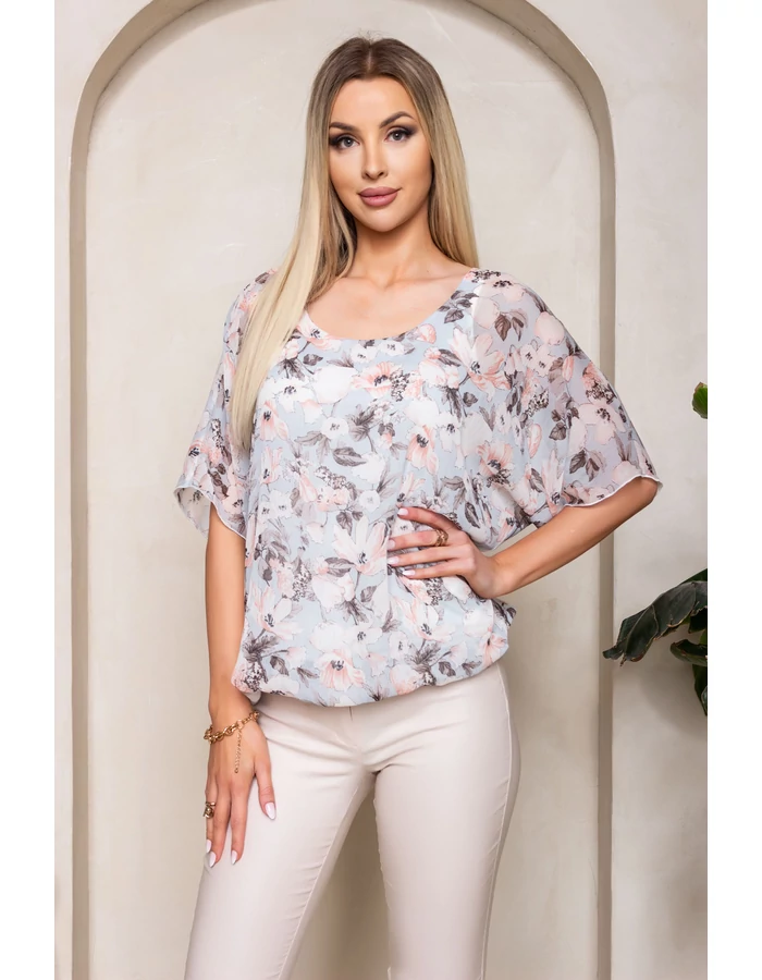 Olga blúz - pasztell virágok